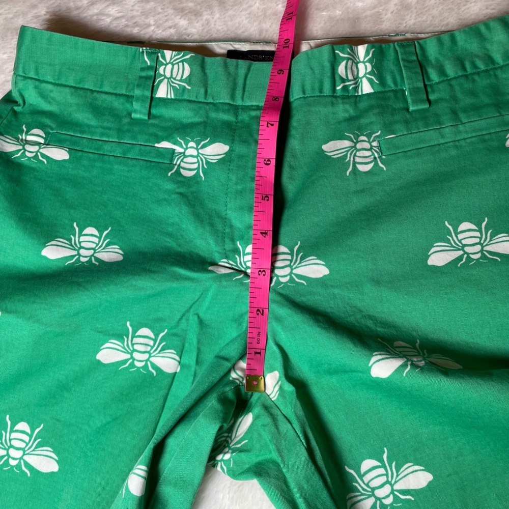 Lands End Womens Green White Honeybee Print Chino Shorts Fit 2 Size 4 Bee Print - Picture 8 of 8